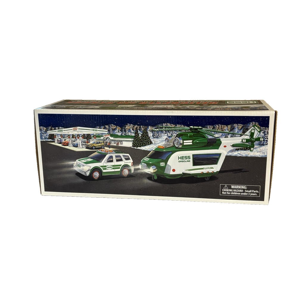 Hess 2012 Helicopter and Rescue Truck – New in Original Box Vintage Collectable